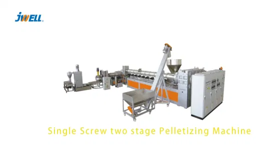 Jwell Waster Plastic Recycling PP PE LDPE HDPE BOPP ABS PC Single Screw Baby PE Recycling Pellet Making Extruder